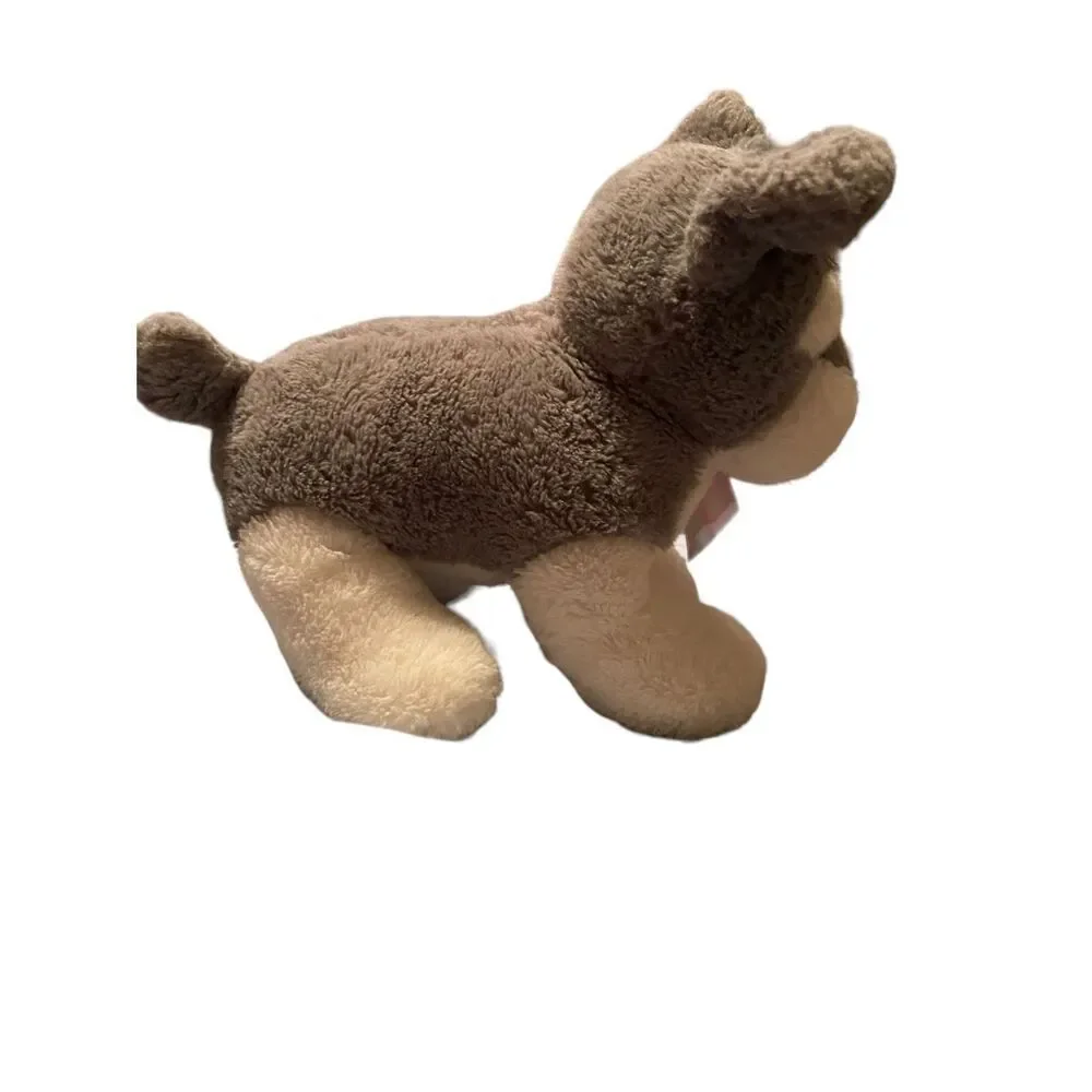 Hug Fun Gray White Dog Schnauzer Puppy Love Plush Stuffed Animal Toy